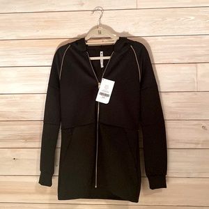 NWT Black Livia Fabletics Zip Up Athletic Jacket Size XS